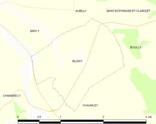 Detailkaart van de gemeente