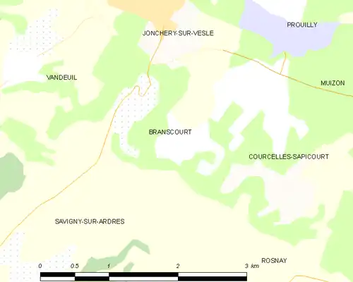 Detailkaart van de gemeente