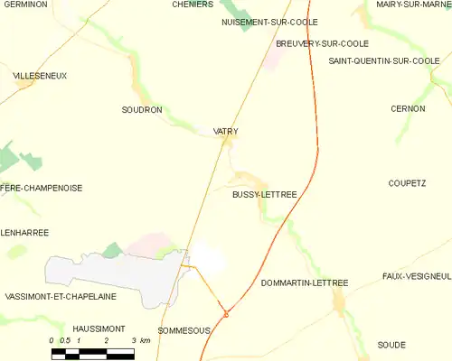 Detailkaart van de gemeente