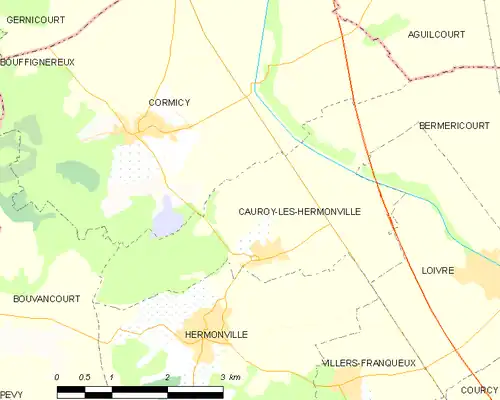 Detailkaart van de gemeente