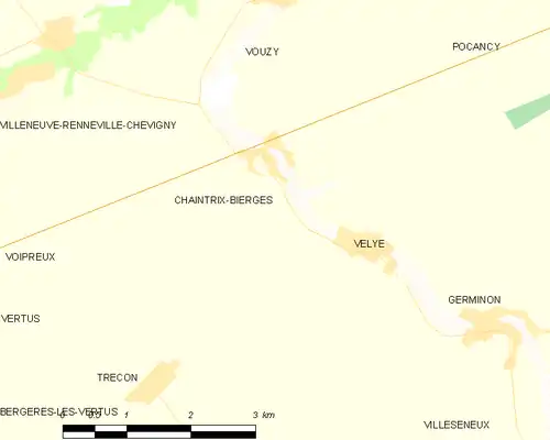 Detailkaart van de gemeente