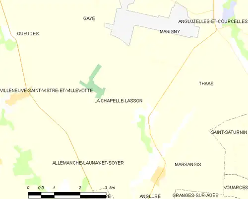 Detailkaart van de gemeente