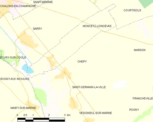 Detailkaart van de gemeente