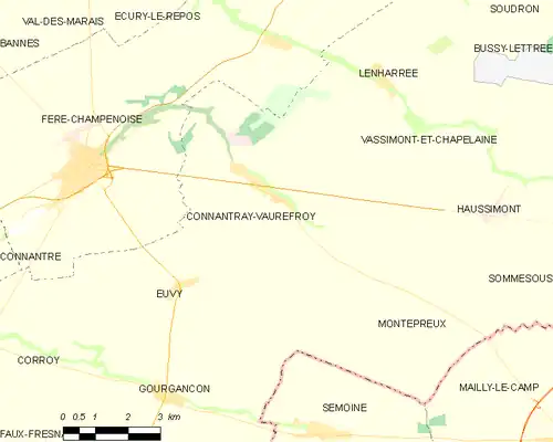 Detailkaart van de gemeente