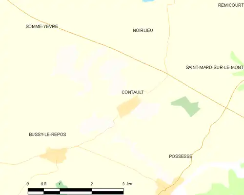 Detailkaart van de gemeente