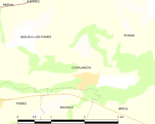 Detailkaart van de gemeente