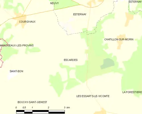 Detailkaart van de gemeente