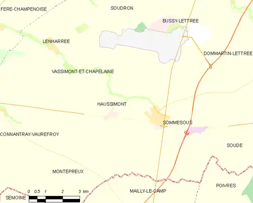 Detailkaart van de gemeente