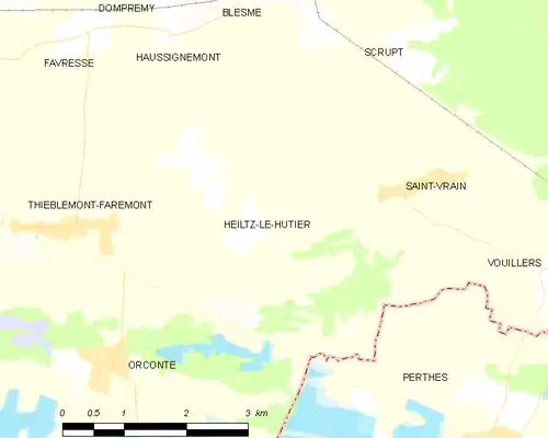 Detailkaart van de gemeente