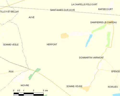 Detailkaart van de gemeente