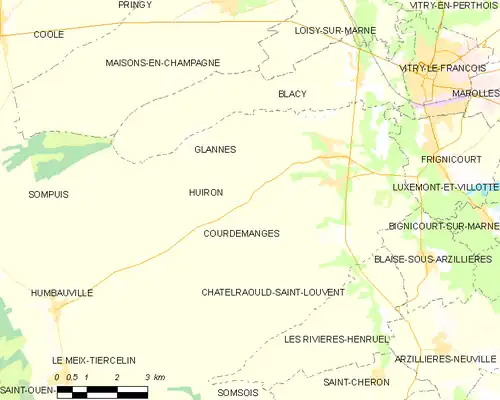 Detailkaart van de gemeente