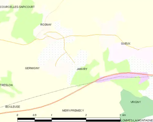Detailkaart van de gemeente