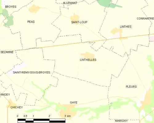 Detailkaart van de gemeente