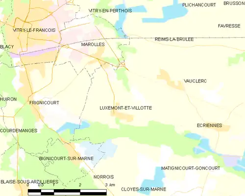 Detailkaart van de gemeente