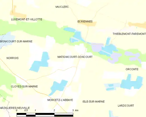 Detailkaart van de gemeente