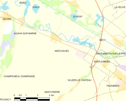 Detailkaart van de gemeente