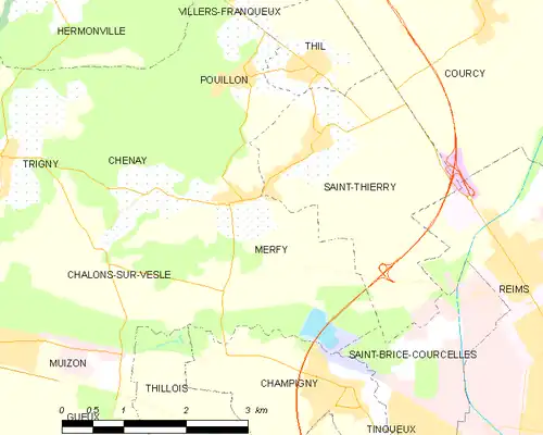 Detailkaart van de gemeente