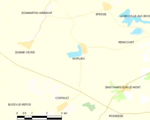 Detailkaart van de gemeente