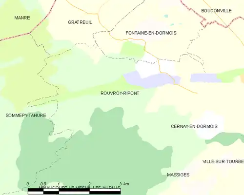 Detailkaart van de gemeente