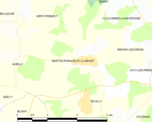 Detailkaart van de gemeente