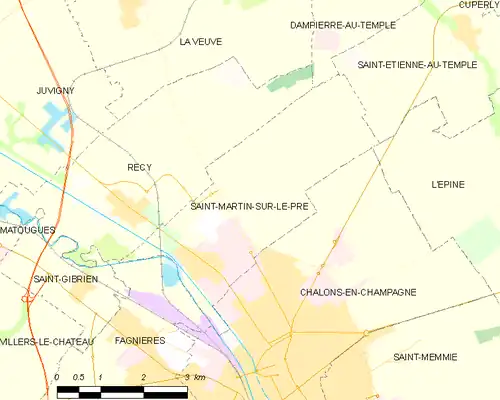 Detailkaart van de gemeente