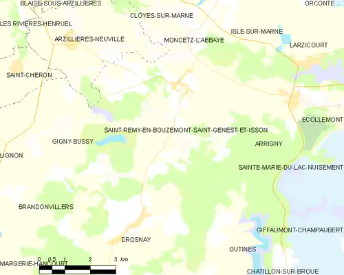 Detailkaart van de gemeente