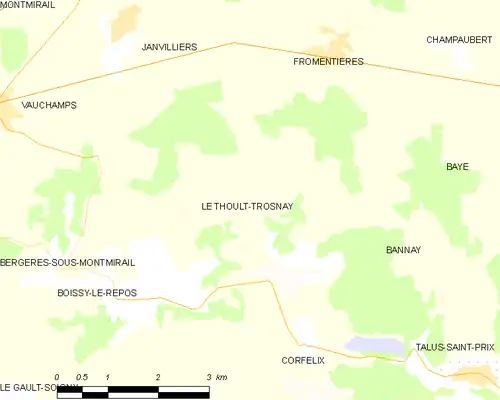 Detailkaart van de gemeente