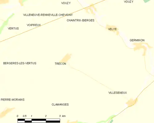 Detailkaart van de gemeente