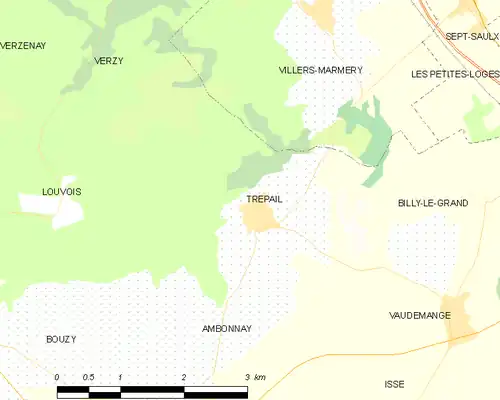 Detailkaart van de gemeente