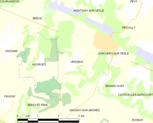 Detailkaart van de gemeente