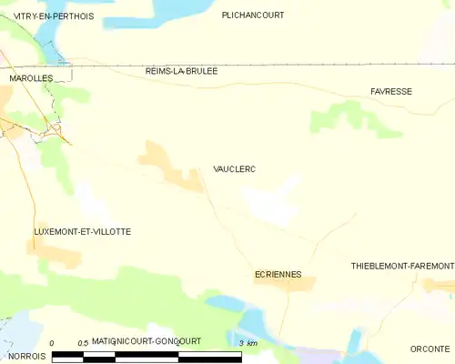 Detailkaart van de gemeente