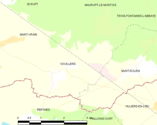 Detailkaart van de gemeente