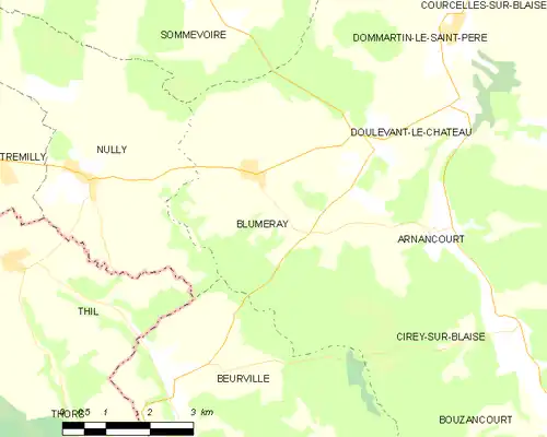 Detailkaart van de gemeente