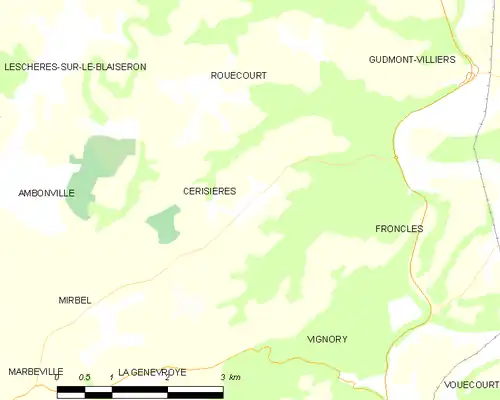 Detailkaart van de gemeente