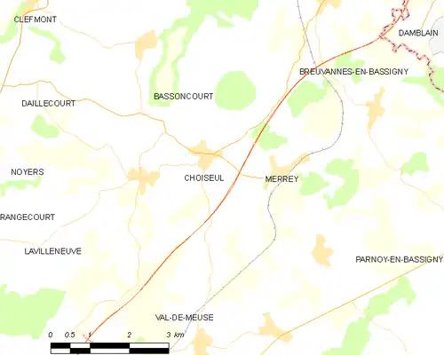 Detailkaart van de gemeente