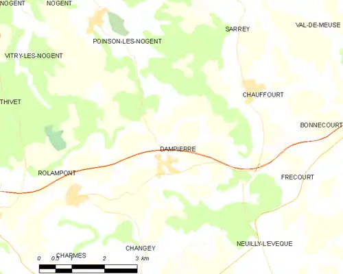 Detailkaart van de gemeente