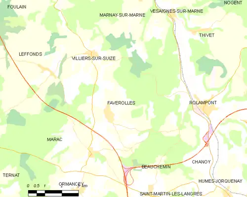 Detailkaart van de gemeente