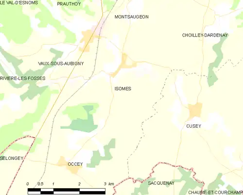 Detailkaart van de gemeente