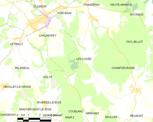 Detailkaart van de gemeente