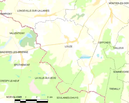 Detailkaart van de gemeente