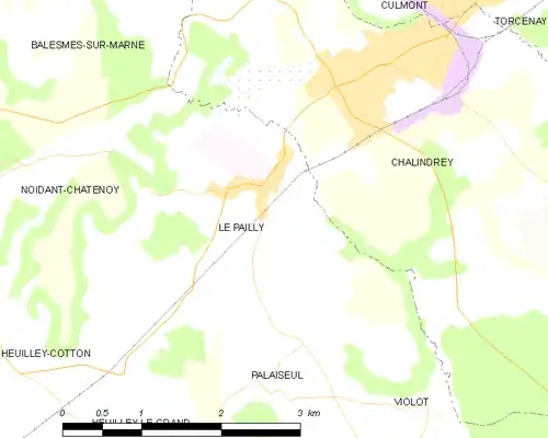 Detailkaart van de gemeente