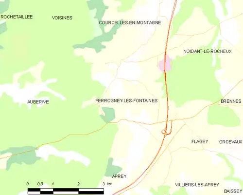 Detailkaart van de gemeente