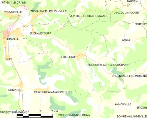 Detailkaart van de gemeente