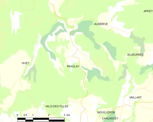 Detailkaart van de gemeente