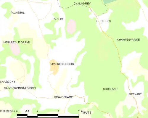 Detailkaart van de gemeente