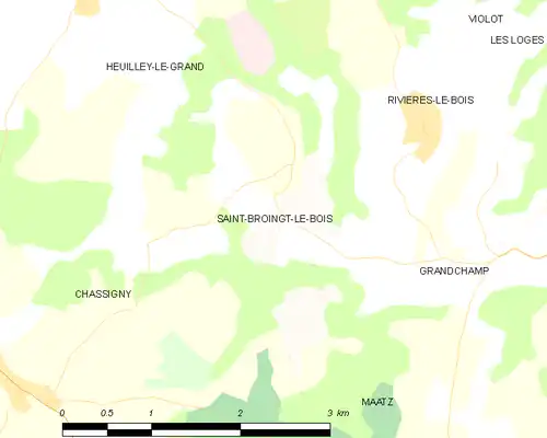 Detailkaart van de gemeente