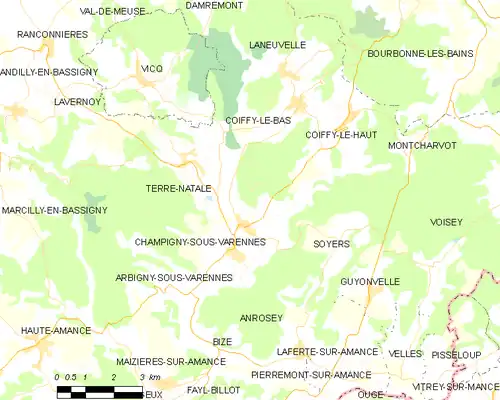 Detailkaart van de gemeente