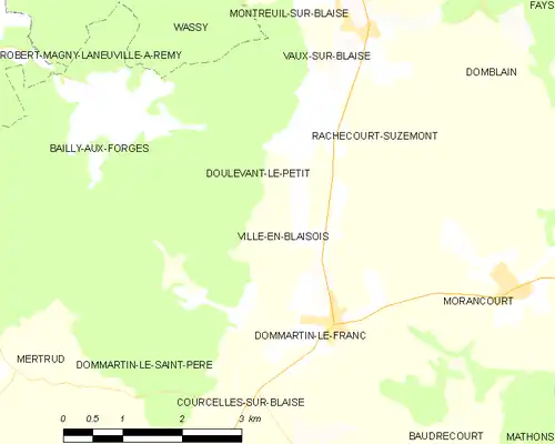 Detailkaart van de gemeente