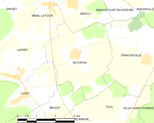 Detailkaart van de gemeente