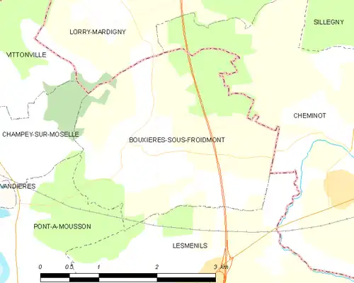 Detailkaart van de gemeente